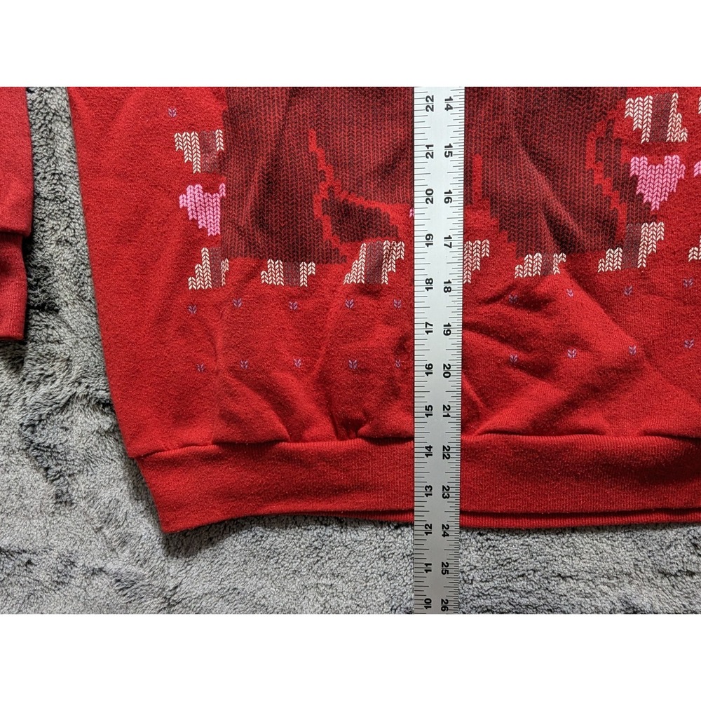 Vintage Jerzees Sweatshirt Women's Size Large Red Made In USA Scottish Terrier - Picture 5 of 9